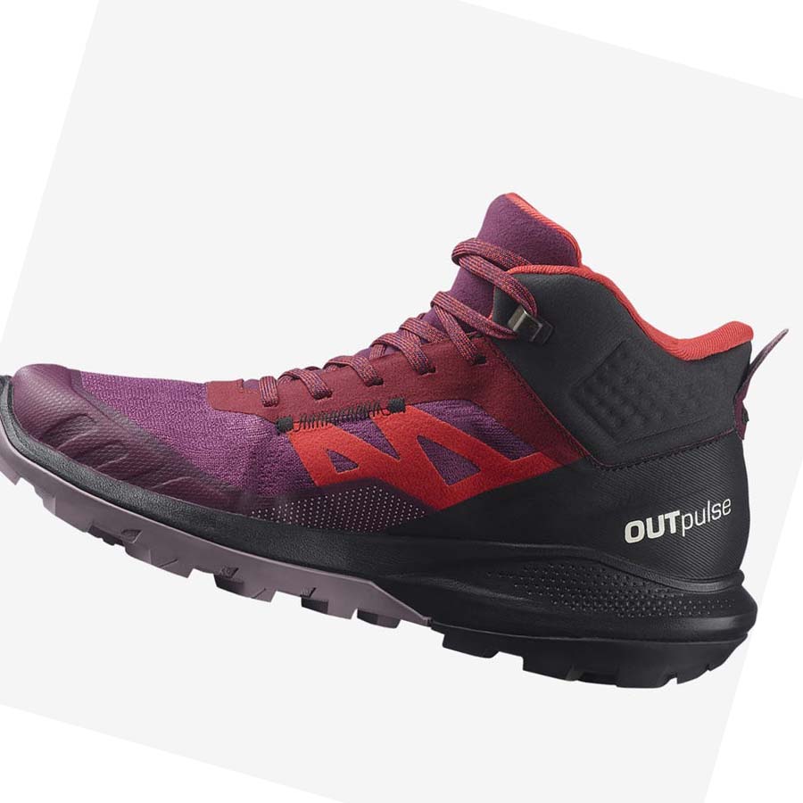 Salomon WoOUTPULSE MID GORE-TEX Kadın Yürüyüş Ayakkabısı Mor | TR 2785QMA